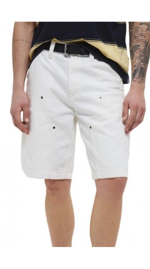 GUESS PANEL CARPENTER S ΒΕΡΜΟΥΔΑ ΑΝΔΡΙΚΗ OFF WHITE