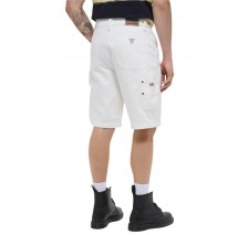 GUESS PANEL CARPENTER S ΒΕΡΜΟΥΔΑ ΑΝΔΡΙΚΗ OFF WHITE