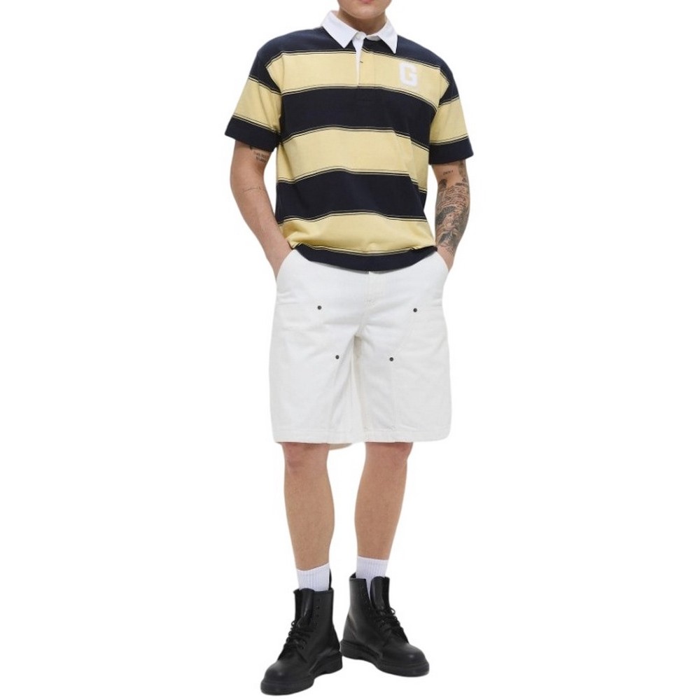 GUESS PANEL CARPENTER S ΒΕΡΜΟΥΔΑ ΑΝΔΡΙΚΗ OFF WHITE