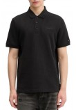 TOMMY JEANS REG WAFFLE SCRIPT POLO T-SHIRT ΜΠΛΟΥΖΑ ΑΝΔΡΙΚΗ BLACK