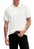 TOMMY JEANS REG WAFFLE SCRIPT POLO T-SHIRT ΜΠΛΟΥΖΑ ΑΝΔΡΙΚΗ OFF WHITE