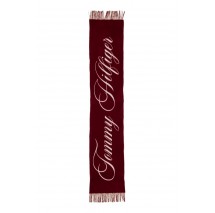 TOMMY HILFIGER SCRIPT LOGO SCARF ΚΑΣΚΟΛ ΓΥΝΑΙΚΕΙΟ BORDEAUX