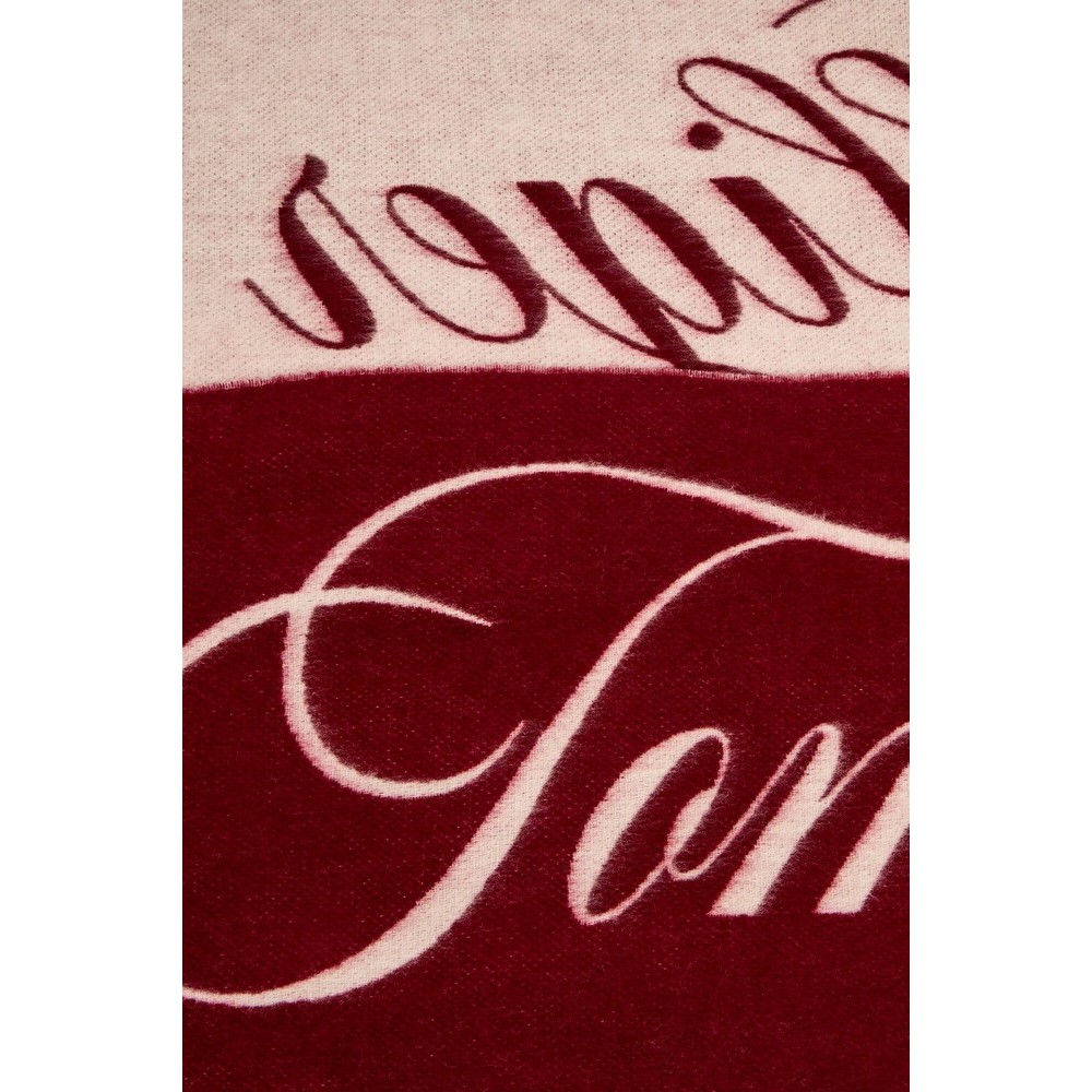 TOMMY HILFIGER SCRIPT LOGO SCARF ΚΑΣΚΟΛ ΓΥΝΑΙΚΕΙΟ BORDEAUX