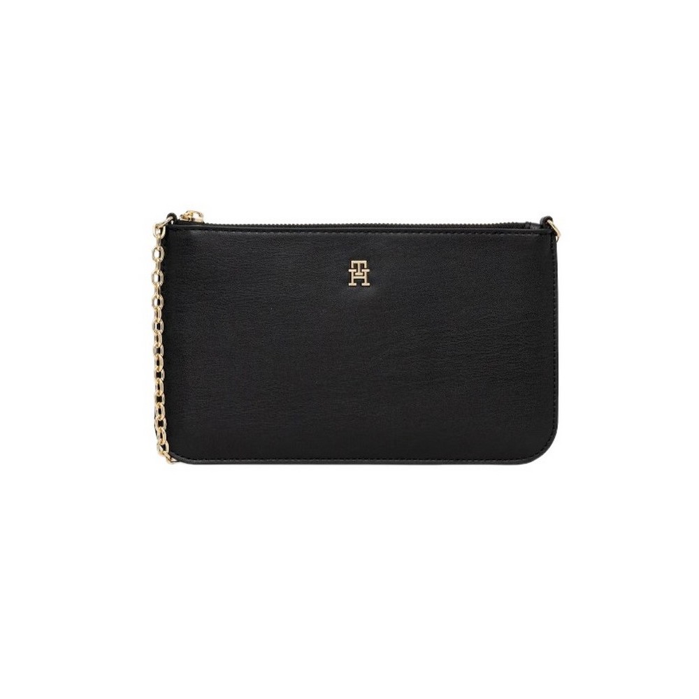 TOMMY HILFIGER  ICON CHAIN SHOULDER POUCH ΤΣΑΝΤΑ ΓΥΝΑΙΚΕΙΑ BLACK