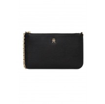 TOMMY HILFIGER  ICON CHAIN SHOULDER POUCH ΤΣΑΝΤΑ ΓΥΝΑΙΚΕΙΑ BLACK