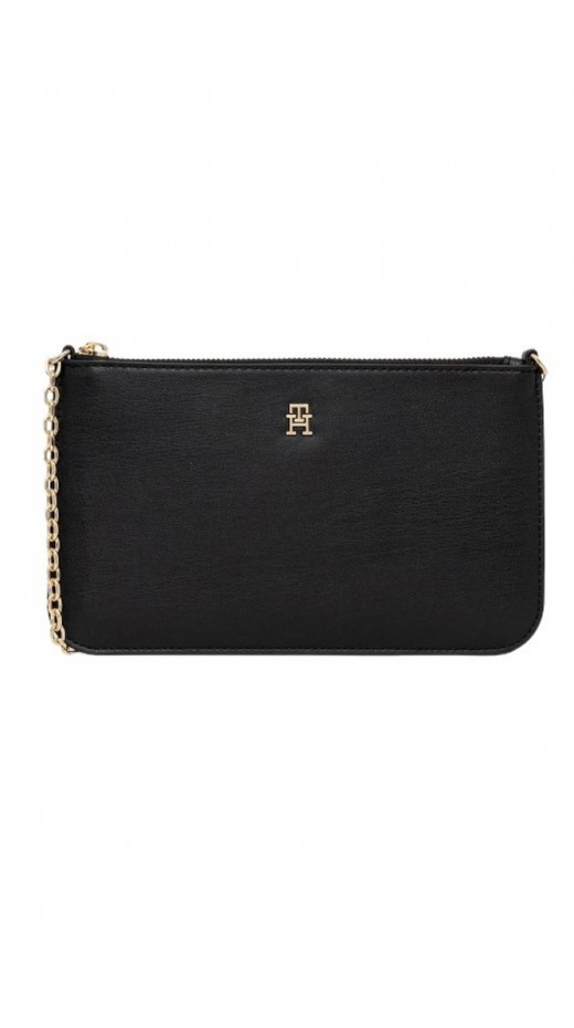 TOMMY HILFIGER  ICON CHAIN SHOULDER POUCH ΤΣΑΝΤΑ ΓΥΝΑΙΚΕΙΑ BLACK
