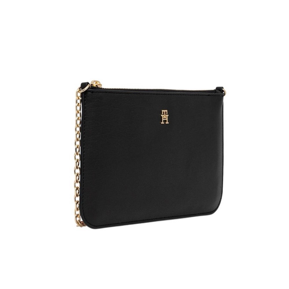 TOMMY HILFIGER  ICON CHAIN SHOULDER POUCH ΤΣΑΝΤΑ ΓΥΝΑΙΚΕΙΑ BLACK