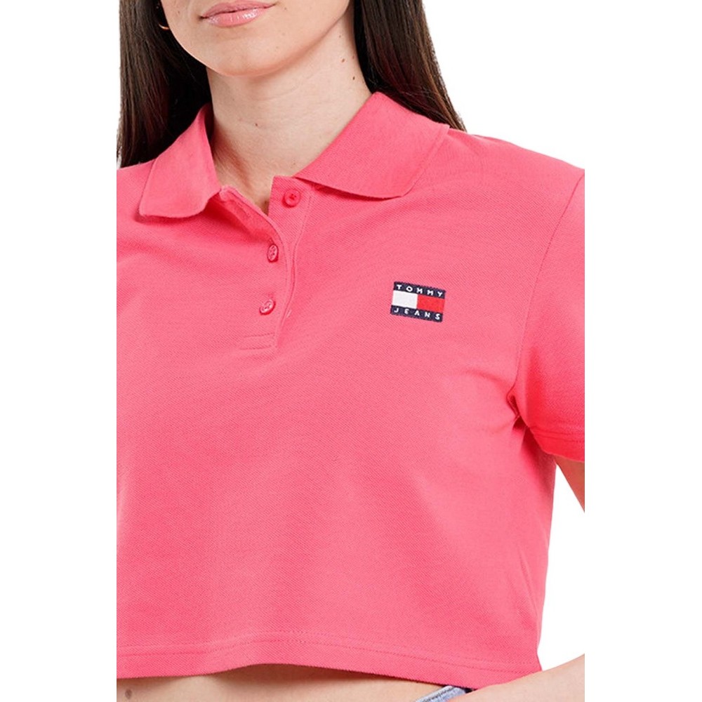 TOMMY JEANS CRP BADGE SS POLO T-SHIRT ΜΠΛΟΥΖΑ ΓΥΝΑΙΚΕΙΑ CORAL