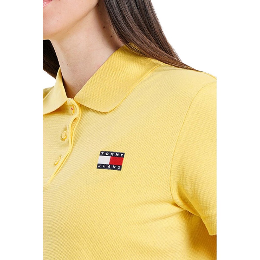 TOMMY JEANS CRP BADGE SS POLO T-SHIRT ΜΠΛΟΥΖΑ ΓΥΝΑΙΚΕΙΑ YELLOW
