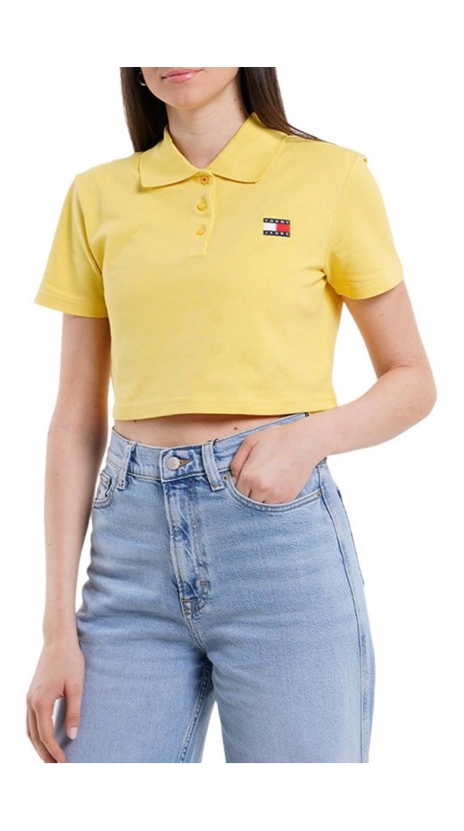 TOMMY JEANS CRP BADGE SS POLO T-SHIRT ΜΠΛΟΥΖΑ ΓΥΝΑΙΚΕΙΑ YELLOW