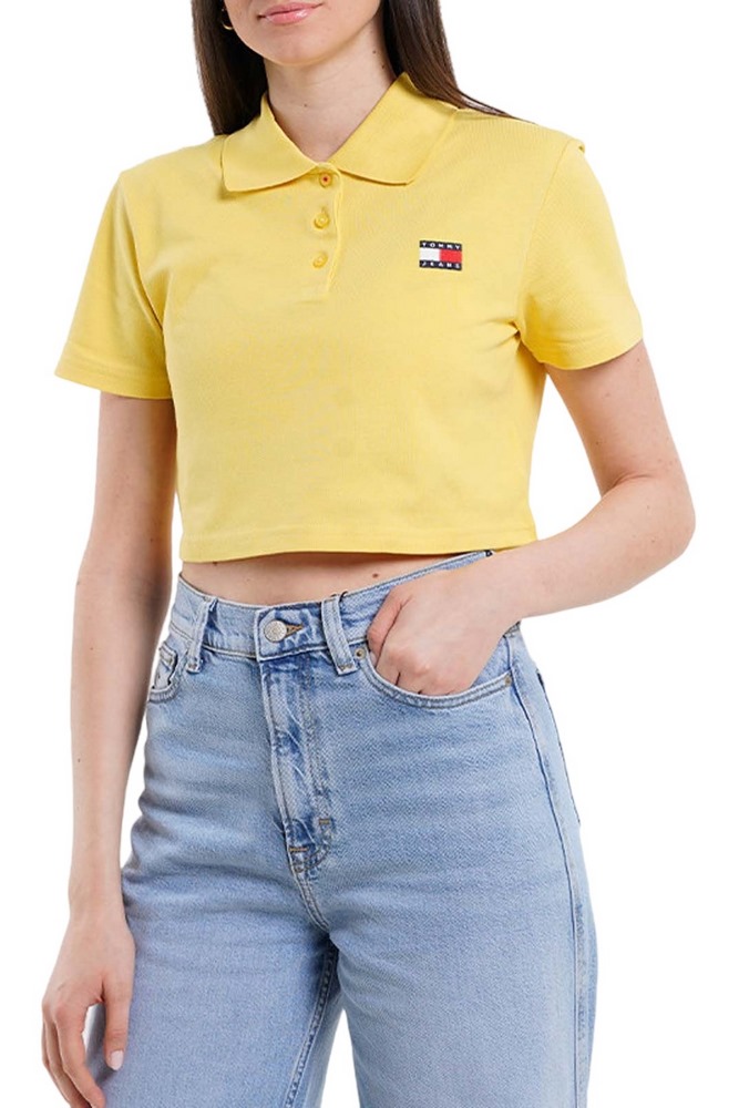 TOMMY JEANS CRP BADGE SS POLO T-SHIRT ΜΠΛΟΥΖΑ ΓΥΝΑΙΚΕΙΑ YELLOW