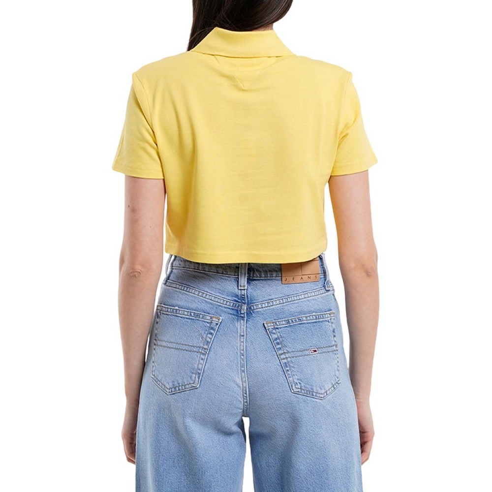 TOMMY JEANS CRP BADGE SS POLO T-SHIRT ΜΠΛΟΥΖΑ ΓΥΝΑΙΚΕΙΑ YELLOW