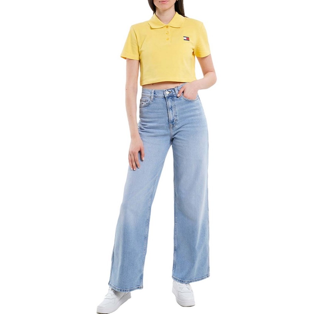 TOMMY JEANS CRP BADGE SS POLO T-SHIRT ΜΠΛΟΥΖΑ ΓΥΝΑΙΚΕΙΑ YELLOW