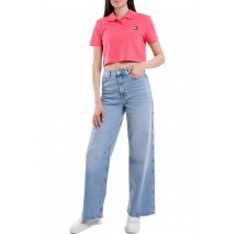 TOMMY JEANS CRP BADGE SS POLO T-SHIRT ΜΠΛΟΥΖΑ ΓΥΝΑΙΚΕΙΑ CORAL