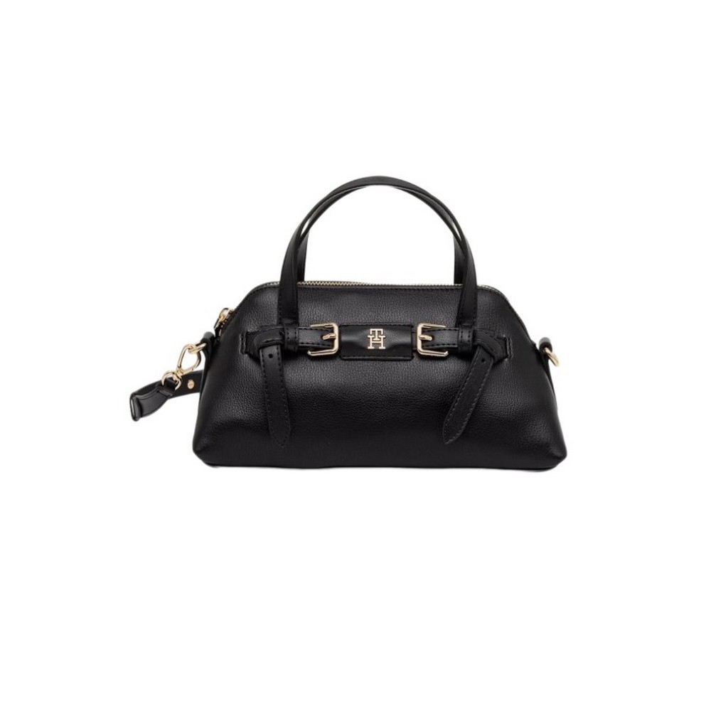 TOMMY HILFIGER BUCKLE MINI TOTE ΤΣΑΝΤΑ ΓΥΝΑΙΚΕΙΑ BLACK