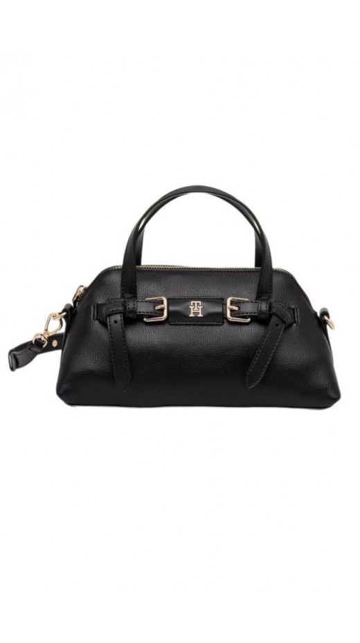 TOMMY HILFIGER BUCKLE MINI TOTE ΤΣΑΝΤΑ ΓΥΝΑΙΚΕΙΑ BLACK