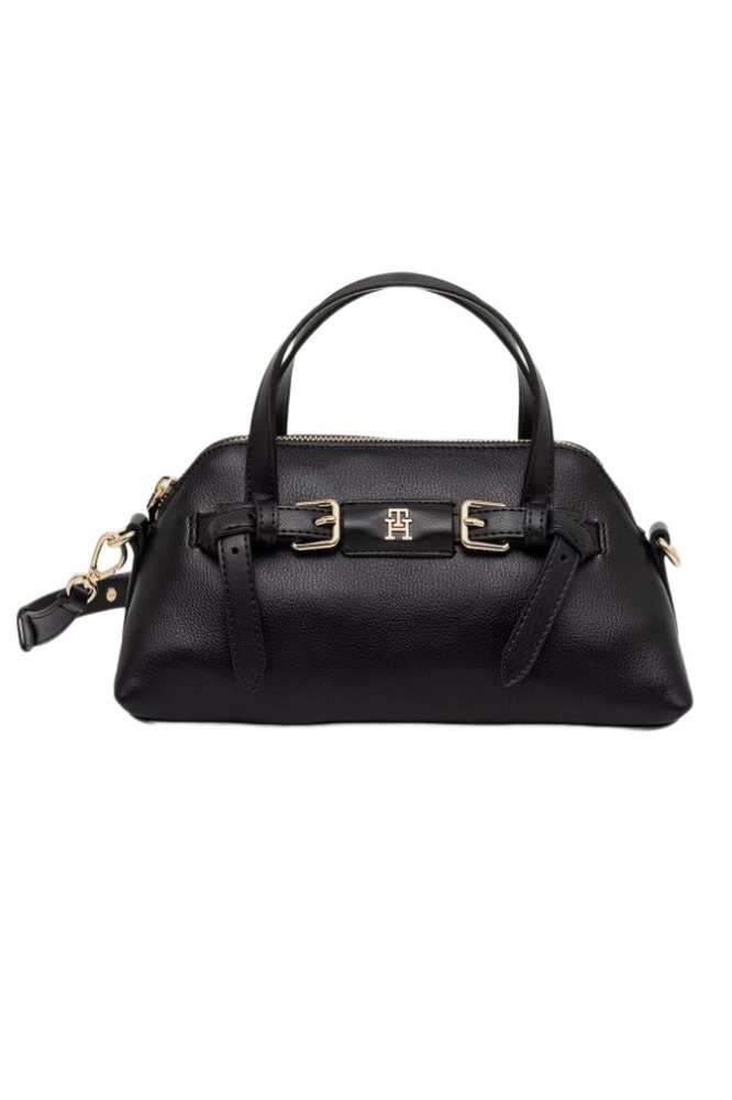 TOMMY HILFIGER BUCKLE MINI TOTE ΤΣΑΝΤΑ ΓΥΝΑΙΚΕΙΑ BLACK
