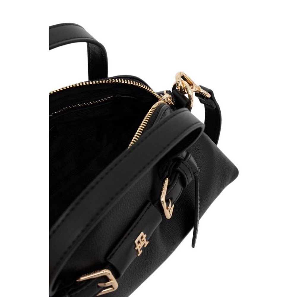 TOMMY HILFIGER BUCKLE MINI TOTE ΤΣΑΝΤΑ ΓΥΝΑΙΚΕΙΑ BLACK