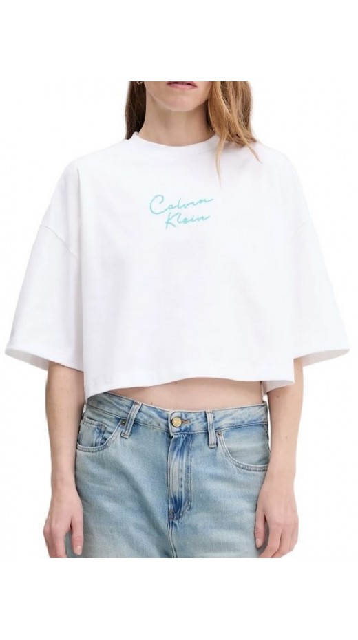 CALVIN KLEIN JEANS CRPPD BXY CHN STTCH ΜΠΛΟΥΖΑ ΓΥΝΑΙΚΕΙΑ WHITE