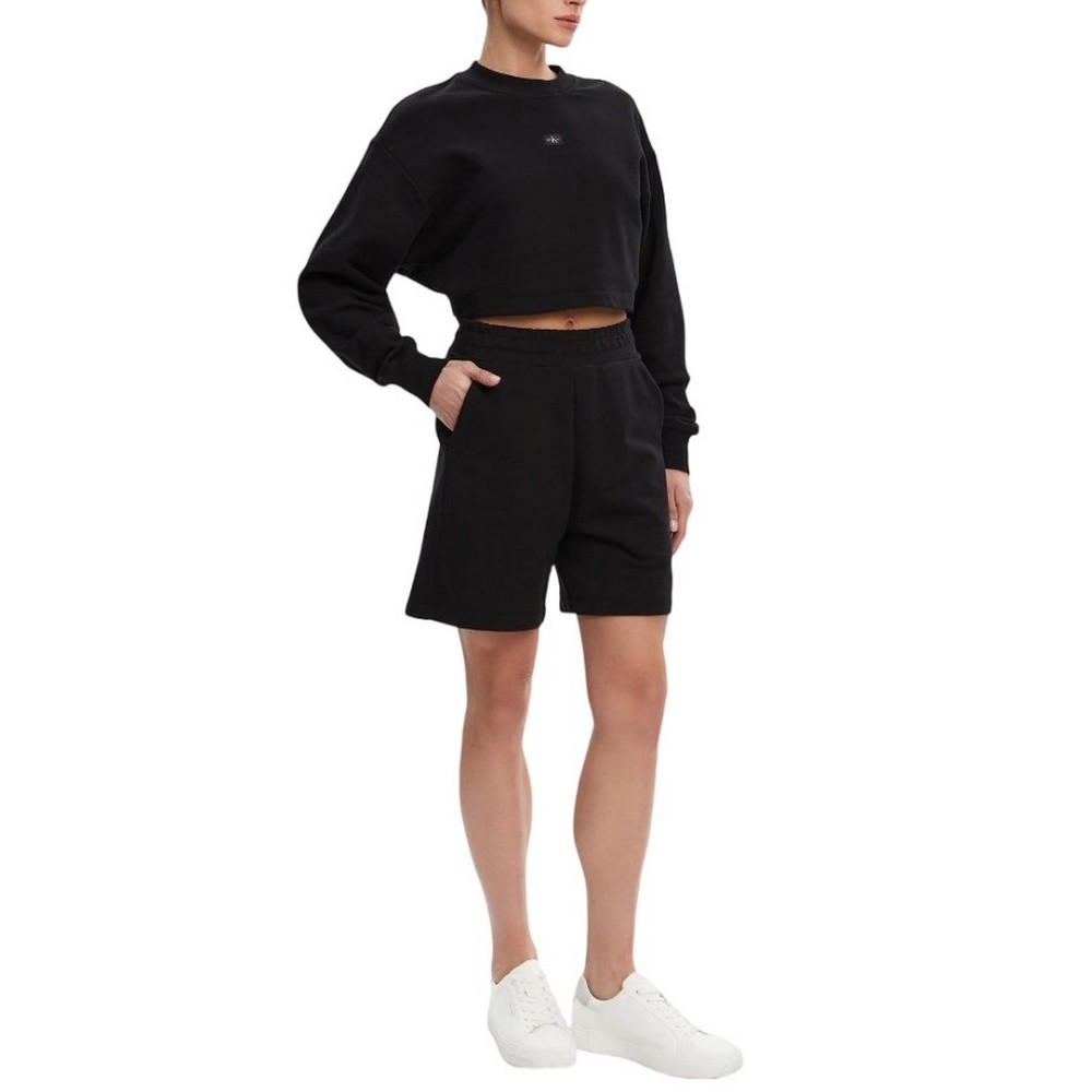 CALVIN KLEIN JEANS WOVEN LABEL SHORTS ΣΟΡΤΣ ΓΥΝΑΙΚΕΙΟ BLACK