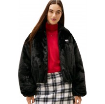 TOMMY JEANS FAUX FUR BOMBER ΜΠΟΥΦΑΝ ΓΥΝΑΙΚΕΙΟ BLACK