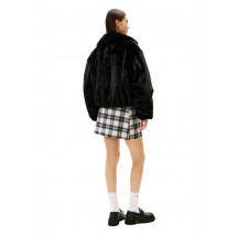 TOMMY JEANS FAUX FUR BOMBER ΜΠΟΥΦΑΝ ΓΥΝΑΙΚΕΙΟ BLACK