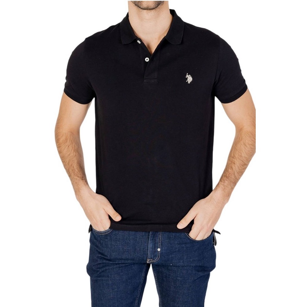 U.S POLO ASSN KING 000147 EHPD USPA BASIC POLO T-SHIRT ΜΠΛΟΥΖΑ ΑΝΔΡΙΚΗ BLACK