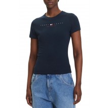 TOMMY JEANS SLIM US LINEAR TEE T-SHIRT ΜΠΛΟΥΖΑ ΓΥΝΑΙΚΕΙΑ NAVY