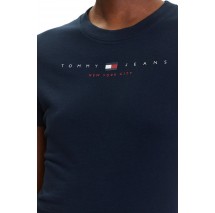 TOMMY JEANS SLIM US LINEAR TEE T-SHIRT ΜΠΛΟΥΖΑ ΓΥΝΑΙΚΕΙΑ NAVY