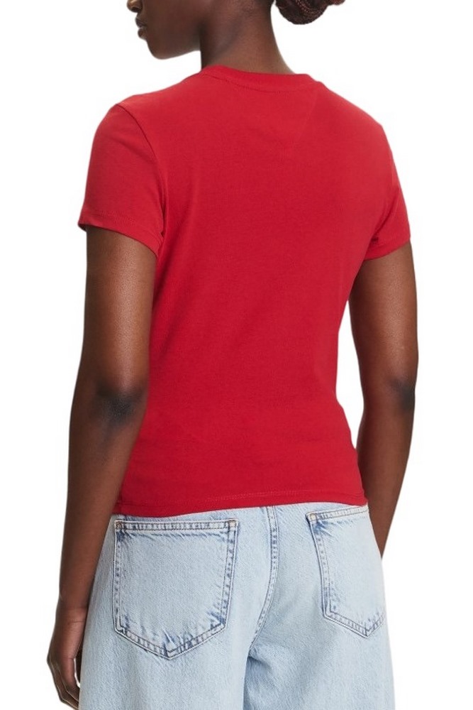 TOMMY JEANS SLIM US LINEAR TEE T-SHIRT ΜΠΛΟΥΖΑ ΓΥΝΑΙΚΕΙΑ RED