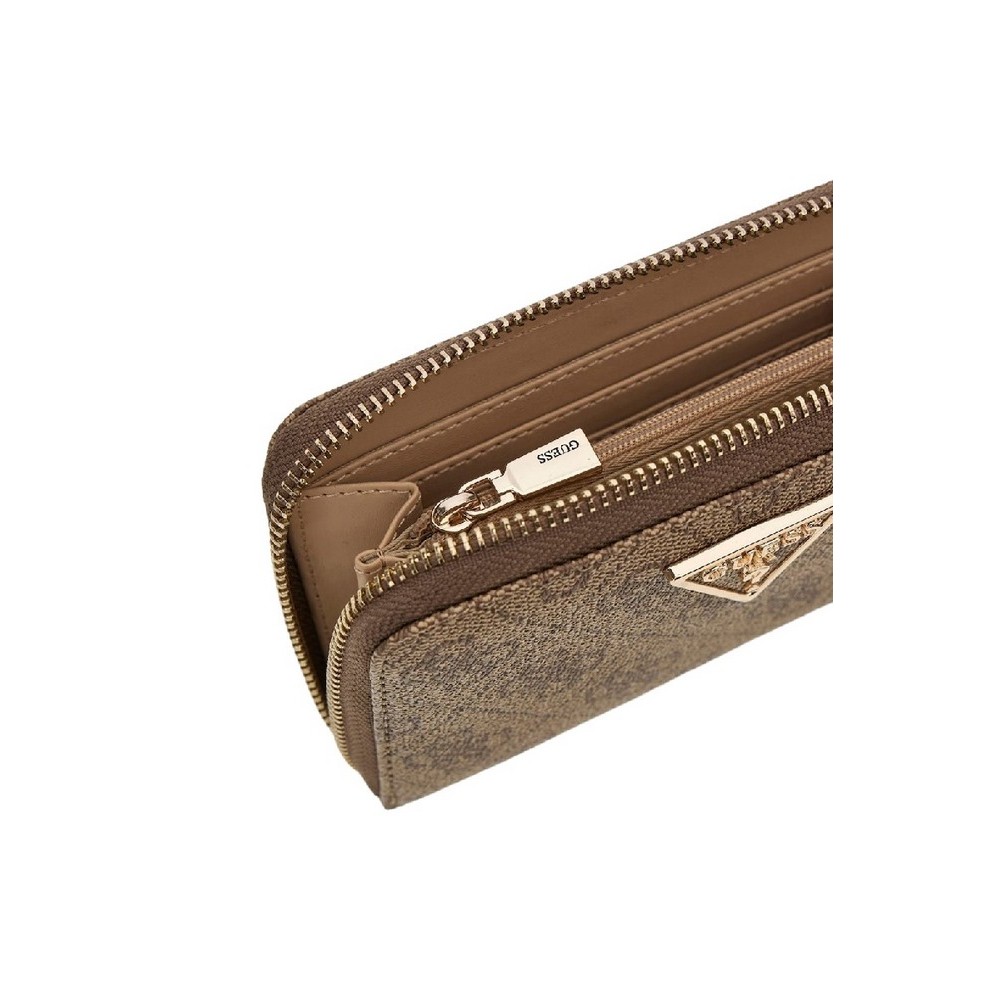 GUESS LAUREL II SLG MED ZIP AROUND ΠΟΡΤΟΦΟΛΙ ΓΥΝΑΙΚΕΙΟ LATTE