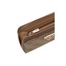 GUESS LAUREL II SLG MED ZIP AROUND ΠΟΡΤΟΦΟΛΙ ΓΥΝΑΙΚΕΙΟ LATTE