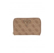 GUESS LAUREL II SLG MED ZIP AROUND ΠΟΡΤΟΦΟΛΙ ΓΥΝΑΙΚΕΙΟ LATTE