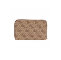GUESS LAUREL II SLG MED ZIP AROUND ΠΟΡΤΟΦΟΛΙ ΓΥΝΑΙΚΕΙΟ LATTE