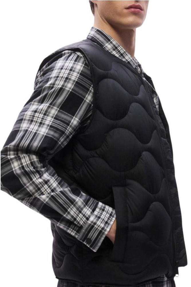 CALVN KLEIN JEANS SLVSS FEATHERWEIGHT NYLON CHNNL ΓΙΛΕΚΟ ΑΝΔΡΙΚΟ BLACK