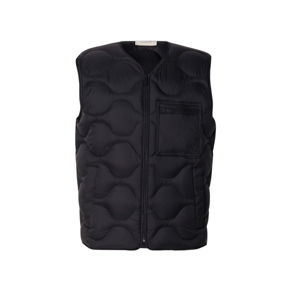 CALVN KLEIN JEANS SLVSS FEATHERWEIGHT NYLON CHNNL ΓΙΛΕΚΟ ΑΝΔΡΙΚΟ BLACK