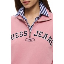 GUESS JEANS REG HALF ZIP SWEATSH ΜΠΛΟΥΖΑ ΦΟΥΤΕΡ ΓΥΝΑΙΚΕΙΑ PINK