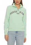 GUESS JEANS REG HALF ZIP SWEATSH ΜΠΛΟΥΖΑ ΦΟΥΤΕΡ ΓΥΝΑΙΚΕΙΑ MINT