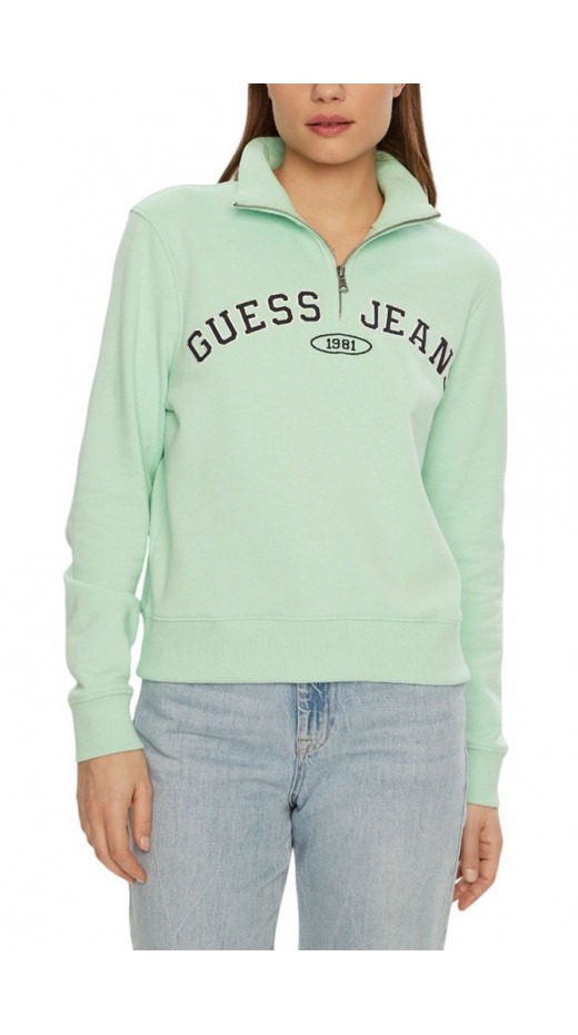 GUESS JEANS REG HALF ZIP SWEATSH ΜΠΛΟΥΖΑ ΦΟΥΤΕΡ ΓΥΝΑΙΚΕΙΑ MINT