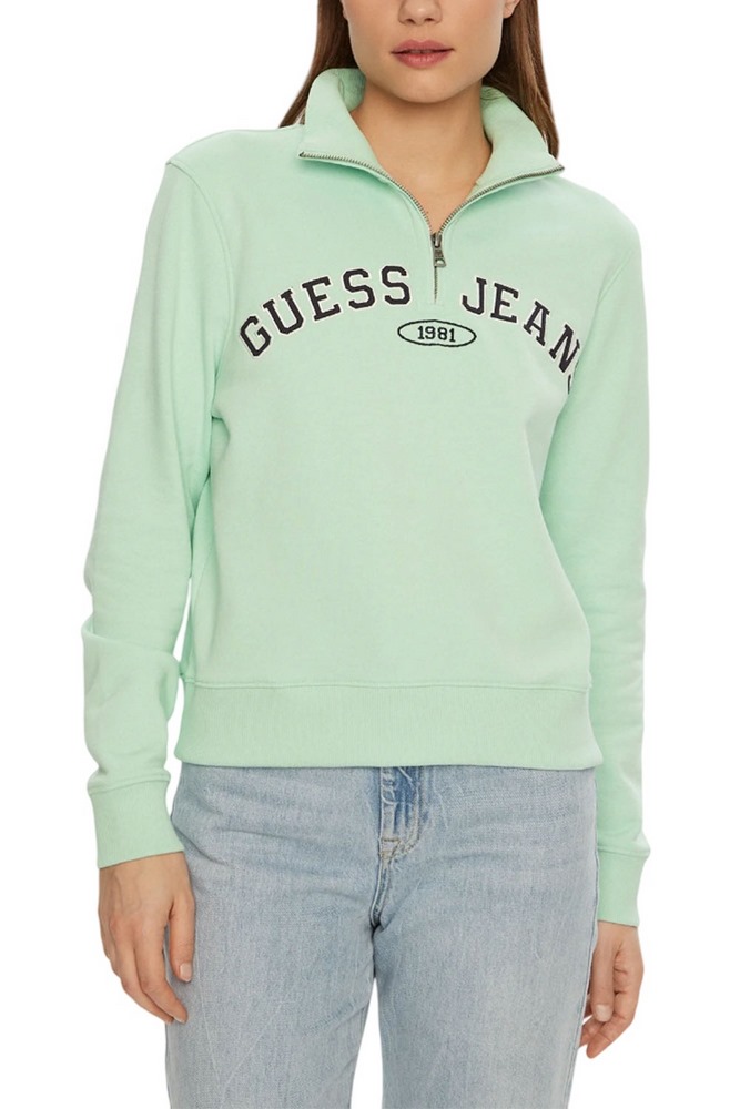 GUESS JEANS REG HALF ZIP SWEATSH ΜΠΛΟΥΖΑ ΦΟΥΤΕΡ ΓΥΝΑΙΚΕΙΑ MINT
