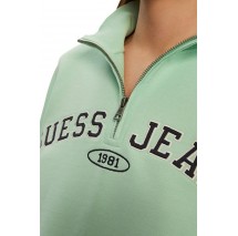 GUESS JEANS REG HALF ZIP SWEATSH ΜΠΛΟΥΖΑ ΦΟΥΤΕΡ ΓΥΝΑΙΚΕΙΑ MINT