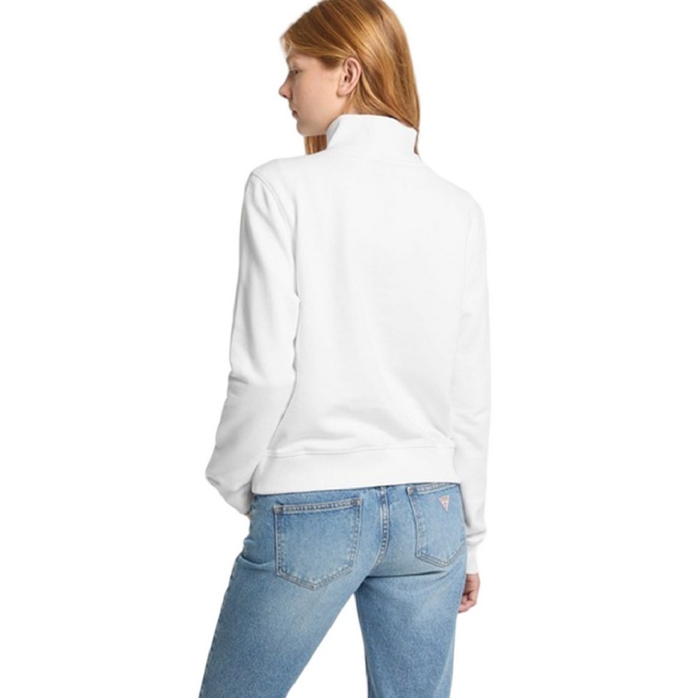 GUESS JEANS REG HALF ZIP SWEATSH ΜΠΛΟΥΖΑ ΦΟΥΤΕΡ ΓΥΝΑΙΚΕΙΑ WHITE