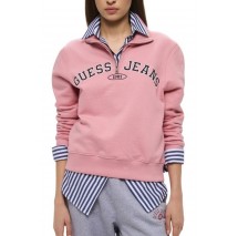GUESS JEANS REG HALF ZIP SWEATSH ΜΠΛΟΥΖΑ ΦΟΥΤΕΡ ΓΥΝΑΙΚΕΙΑ PINK