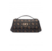 GUESS EMELIE LOGO FLAP CROSSBODY ΤΣΑΝΤΑ ΓΥΝΑΙΚΕΙΑ COFFEE