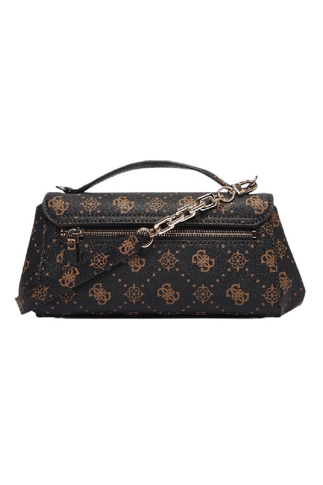 GUESS EMELIE LOGO FLAP CROSSBODY ΤΣΑΝΤΑ ΓΥΝΑΙΚΕΙΑ COFFEE
