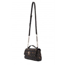 GUESS EMELIE LOGO FLAP CROSSBODY ΤΣΑΝΤΑ ΓΥΝΑΙΚΕΙΑ COFFEE