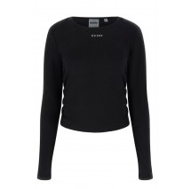 GUESS NAT RIB LS TOP ΜΠΛΟΥΖΑ ΓΥΝΑΙΚΕΙΑ BLACK