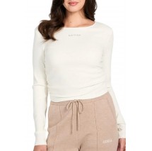 GUESS NAT RIB LS TOP ΜΠΛΟΥΖΑ ΓΥΝΑΙΚΕΙΑ ECRU