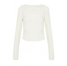 GUESS NAT RIB LS TOP ΜΠΛΟΥΖΑ ΓΥΝΑΙΚΕΙΑ ECRU