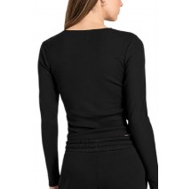 GUESS NAT RIB LS TOP ΜΠΛΟΥΖΑ ΓΥΝΑΙΚΕΙΑ BLACK